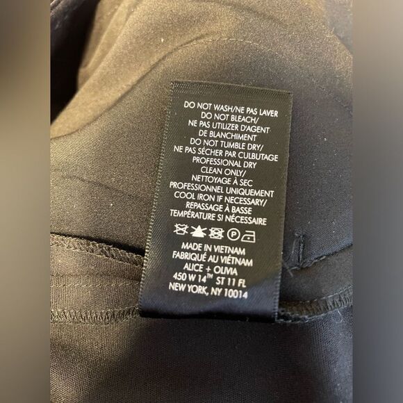 ALICE + OLIVIA CLASSICS black dress pants ankle length 6 - Picture 7 of 7